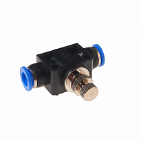 Фитинг RF-SPA08 для пластиковых трубок с металлическим регулятором 8x8мм ROCK FORCE /1 NEW